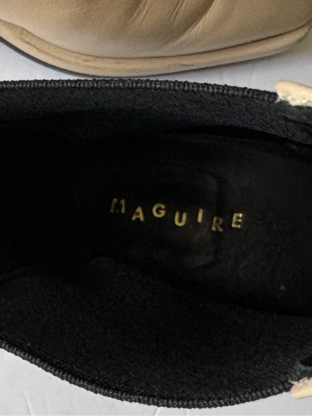 Maguire Morella Heeled Chelsea Boots Beige Black Sz 41 Handmade In Spain 10.5/11 - Picture 12 of 12